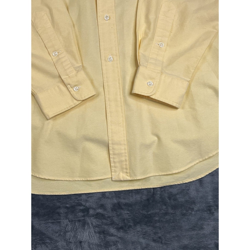 Ralph Lauren Blake XL Yellow Solid Cotton Long Sleeve Button-Down Preppy Shirt - Picture 9 of 16